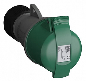 Розетка кабельная easy&safe 332ec2,32а,3p+e,ip44,2ч ABB. Вид 1
