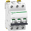 iC60N 3P 16А Автоматический выключатель 3-полюсный, 16А, 6кА (хар-ка C) Schneider Electric. Вид 1.