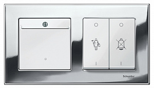 Выключатель с карточкой ключом, sm (полярный белый) Merten Schneider Electric. Вид 1