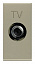 N2150 CV Розетка TV одиночная с накладкой, 1-модульная, серия Zenit, цвет шампань ABB. Вид 1.