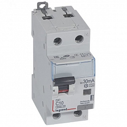 DX3 Дифф. автомат 1P+N, 10A, 30mA, тип А, 6kA (хар-ка C) Legrand. Вид 1