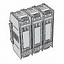 OFAX-00-S3L Держатель предохранителей 3-полюсный до 160A, размер 000/00, IP20 ABB. Вид 1.