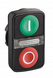 Головка кнопки двойная с маркировк + led zb5aw7a3741 Schneider Electric. Вид 1