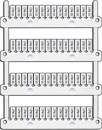 Маркировка MG-CPM-04 41395 (5X10 WH), 5х10 мм, 48 маркеров в карте, 1680 маркеров в упаковке TYCO. Вид 1