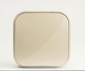 Выключатель 10A 1клав (слоновая кость) Quteo Legrand. Вид 1