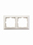2512-92-507 Рамка 2-постовая с декоративной накладкой (слоновая кость) Basic55 ABB. Вид 2.