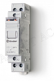 Реле шаговое модульное(2 шага) с 1NO контактом 24B АС 16A Finder. Вид 1