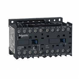 Реверсивный контактор 3-х полюсный 6A 24В 1НЗ DC Schneider Electric. Вид 1
