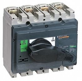 Выключатель-разъединитель Interpact INS250, 3P, 160А (с черной ручкой) Schneider Electric. Вид 1