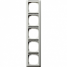 Рамка 5-постовая, вертикальная (белый матовый) Standard 55 Gira. Вид 1