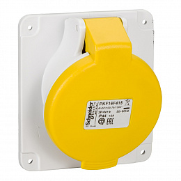 Розетка панельная, угловая винт 16a 3pne 100-130 IP44 Schneider Electric. Вид 1