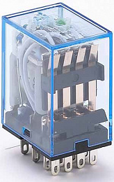 ПР102-4-03-024-DC Промежуточное реле 24B DC 4ПК (3А) с индикацией LED DEKraft. Вид 1