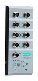 Управляемый Ethernet коммутатор: 24FE с разъемами М12, 8 PoE, L2, 24VDC, -40...75C MOXA. Вид 1