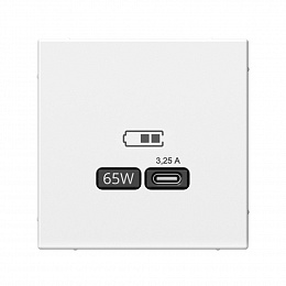Розетка USB, тип-С 65Вт высокоскор.заряд. QC, PD, механизм (лотос) ARTGALLERY Systeme Electric. Вид 1