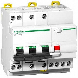 DPN N Vigi RCBO Дифф. автомат 3P+N, 16A, 6kA, 30mA, тип AС (хар-ка B) Schneider Electric. Вид 1