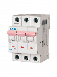 286591 PL6-B25/3 Автоматический выключатель 3-полюсный, 25А, 6kA (хар-ка B) Eaton. Вид 1