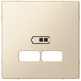 Центральная Накладка для USB Механизма 2,1а, sm (бежевый) Merten Schneider Electric. Вид 1