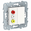 Розетка 3 RCA (белый) Unica New Schneider Electric. Вид 1.