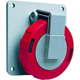 432 RAU6W Розетка панельная угловая, 32A, 3P+N+E, IP67 ABB