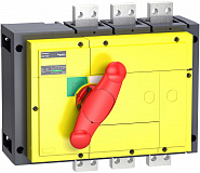 Выключатель-разъединитель ins1250 3п красная рукоятка/желтая панель Schneider Electric