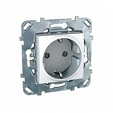Розетка с з/к винт. зажим (белый) Unica Schneider Electric