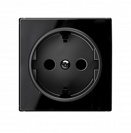 8588 CN Накладка для розетки SCHUKO,серия SKY, стекло чёрное ABB. Вид 1