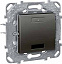 2-кноп. вык-ль с led, ик-приемн., графит Schneider Electric. Вид 1.