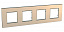 Рамка 4-постовая (медь) Unica Quadro Schneider Electric. Вид 1.