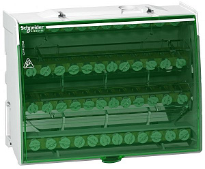 Клеммный блок 4 полюса 125А 4Х12 отв. Schneider Electric. Вид 1