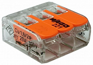 Универсальная 3-проводная клемма 0,2 - 2,5(4) мм² WAGO