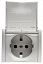 Накладка для розетки 2К+З с крышкой, с защитными шторками (Aluminium) Galea Life Legrand. Вид 1.