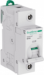 Автоматический выключатель (27мм) 1-полюсный, 100A, 10kA (хар-ка B) Systeme9 Systeme Electric. Вид 1