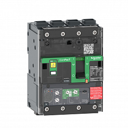 NSXm100N 4P 4.1 ELINK 100 Дифф. автоматический выключатель 4-полюсный, 100А50kA Schneider Electric. Вид 1