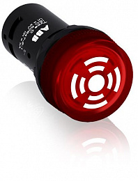 CB1-610R Зуммер красный с пульсирующим сигналом, с подсветкой 24В AC/DC ABB. Вид 1