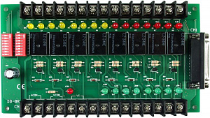Выносная плата 8 реле для Servo-300 ICP DAS. Вид 1
