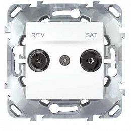 Розетка R/TV/SAT одиночная (белая) Unica Schneider Electric. Вид 1