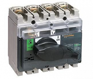 Выключатель-разъединитель Compact INV100, 4P, 100А (с черной ручкой) Schneider Electric. Вид 1