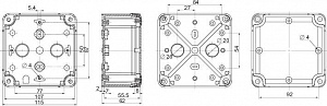 Пласт.коробка pk-ul ip66 116x116x62 Schneider Electric. Вид 1