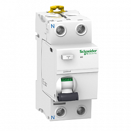 iID 2Р 25A 10mA AC Блок утечки тока 2-полюсный, 25A, 10mA, тип АC (УЗО) Schneider Electric. Вид 1