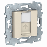 Розетка компьютерная 1-ая кат.6, RJ45 (антрацит) Unica New Schneider Electric