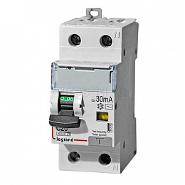DX3 Дифф. автомат 1P+N, 20A, 30mA, тип АC, 6-10kA (хар-ка C) Legrand. Вид 1
