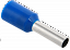 Е2508 Наконечник-гильза 2,5мм2 с изолированным фланцем (синий) (100 шт) ИЭК. Вид 1.