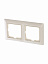 2512-92-507 Рамка 2-постовая с декоративной накладкой (слоновая кость) Basic55 ABB. Вид 1.