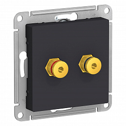 Аудиорозетка двойная (карбон) Atlas Design Systeme Electric. Вид 1