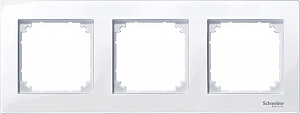 Рамка 3-постовая, sm (активный белый) Merten M-Plan Schneider Electric. Вид 1