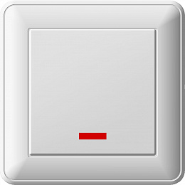 Переключатель 1-клавишный, с подсветкой, 16АХ, IP44, в сборе (слоновая кость) Wessen 59 Schneider Electric. Вид 1