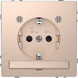 Розетка 16А с з/к и led модулем (шампань) Merten D-Life Schneider Electric. Вид 1