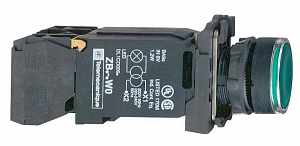 Кнопка 22мм 110-120в зел. с подсветкой Schneider Electric. Вид 1