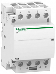 iCT Модульный контактор 63A 4НО 220/240В АС Schneider Electric. Вид 1