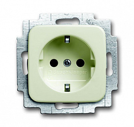20 EUCBLI-212 Розетка SCHUKO 16А 250В, с LED подсветкой, Busch-Duro 2000 SI/Reflex SI, слоновая кость ABB. Вид 1